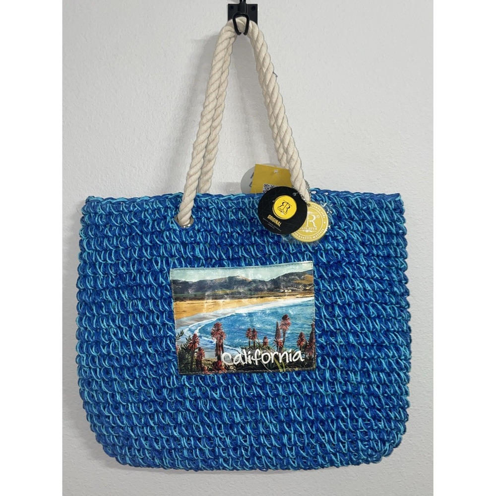 Robin Ruth California Medium Woven Zipped Woman's Shoulder Tote Bag